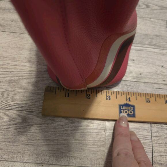 COACH Small Town Bucket Bag in Colorblock Stripe Pink White NO CROSSBODY STRAP - Picture 16 of 16